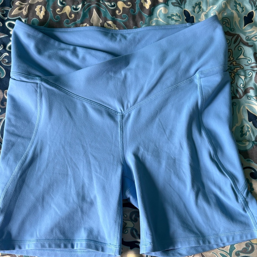 Women's Sky Blue Athletic Shorts